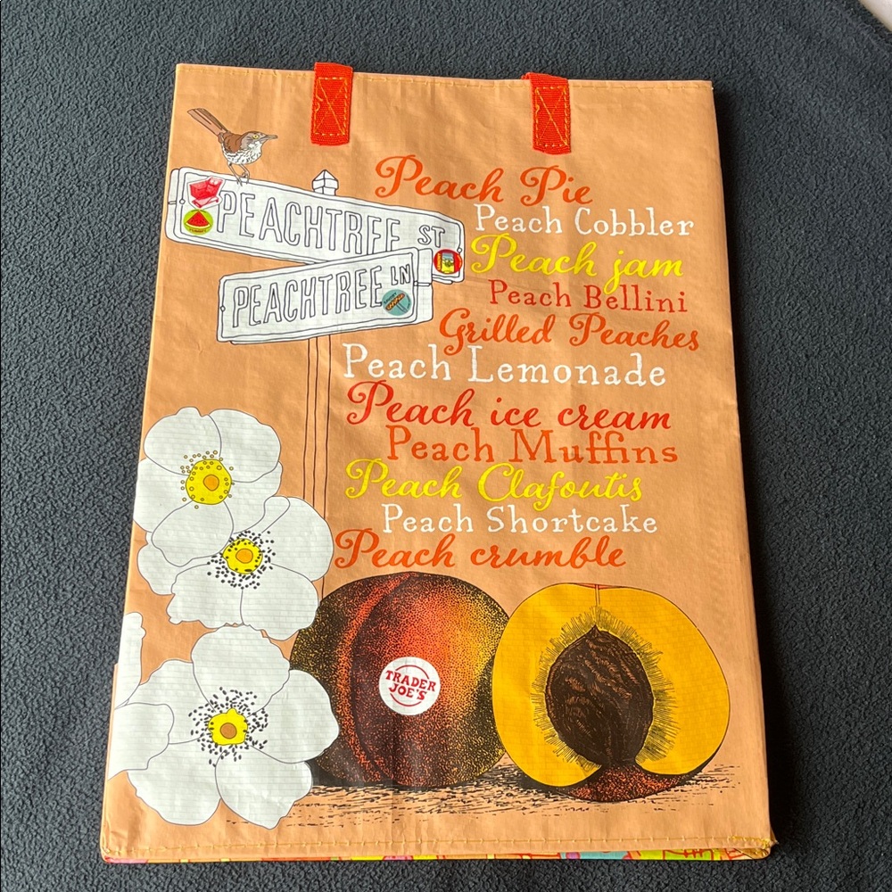 NWT Trader Joe's Georgia Peach State Tote Bag